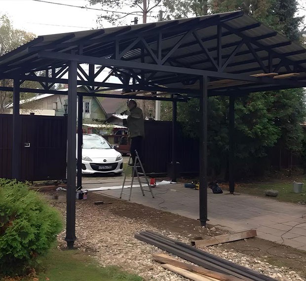 Винтовые сваи для навеса в Зоринске