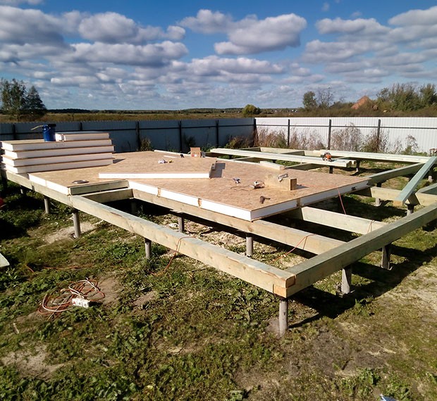 Свайно-винтовой фундамент 6х8 в Зоринске